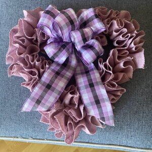 Valentine's Day Lilac Plaid Wreath